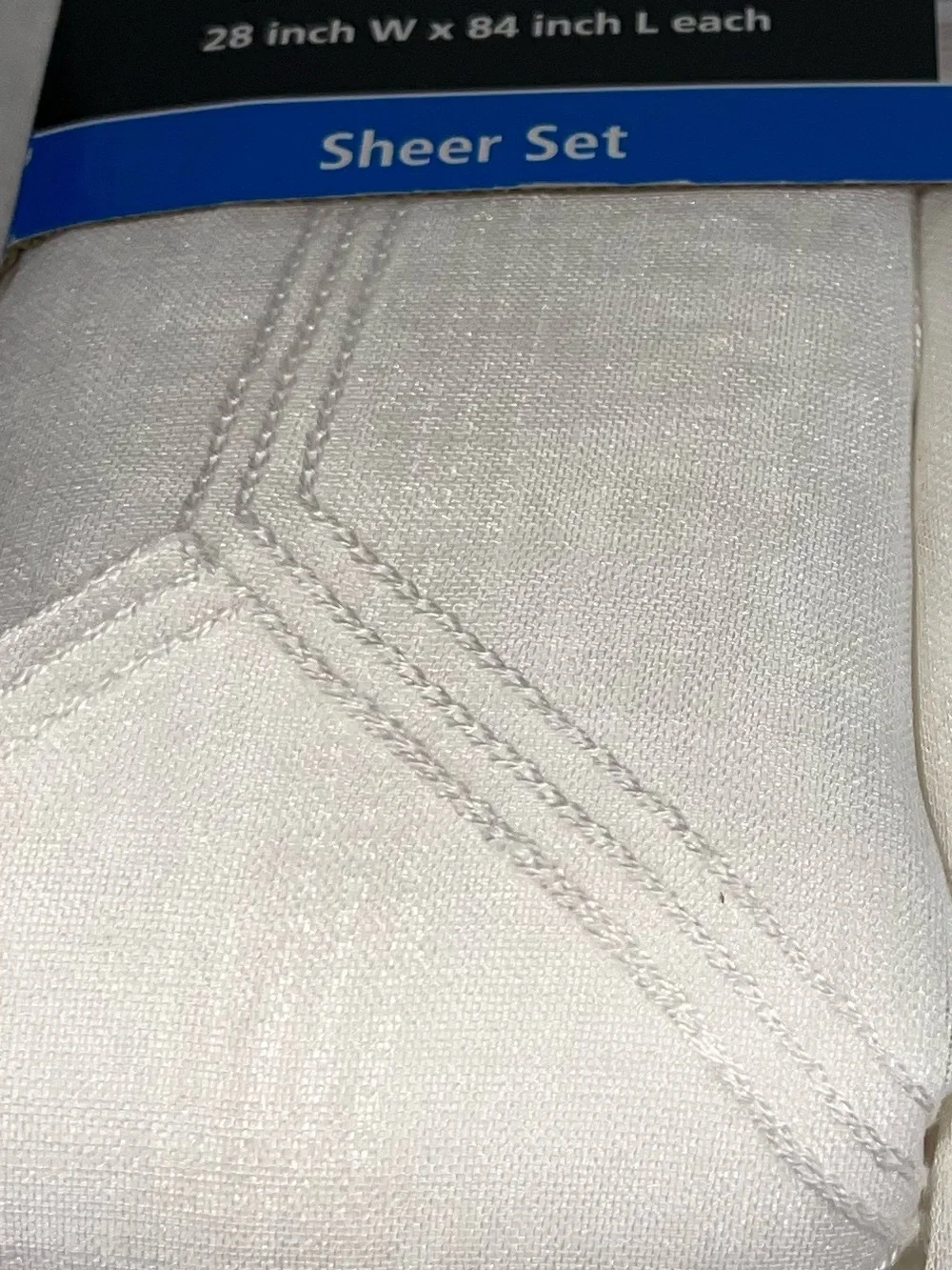 Mainstays White/Ivory Sheer Panel Set(s) - purchase includes all 3 sets!  NWT!